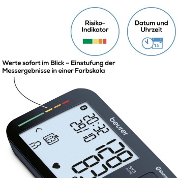 BEURER Blutdruckmessgerät BM 54 Bluetooth® Abschaltautomatik XL-Display schwarz